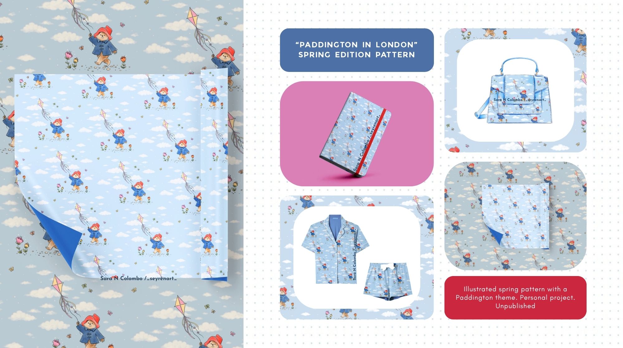 “PADDINGTON in London” Spring edition PATTERN